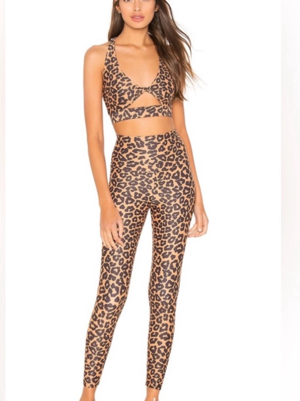 Beach Riot Leopard Print High-Waist Leggings - Tan & Black